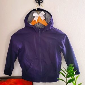 Old Navy jersey-lined windbreaker, navy blue, XS